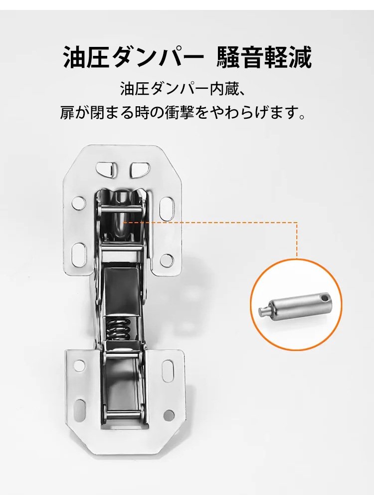 掘り込み不要静音スライド蝶番