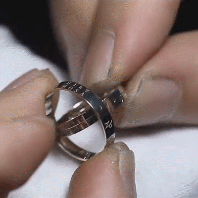 Astronomy ball sterling silver deformable ring