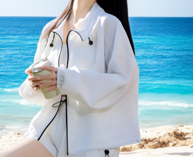 Atmungsaktive und dünne Damenjacke mit UV-Schutz