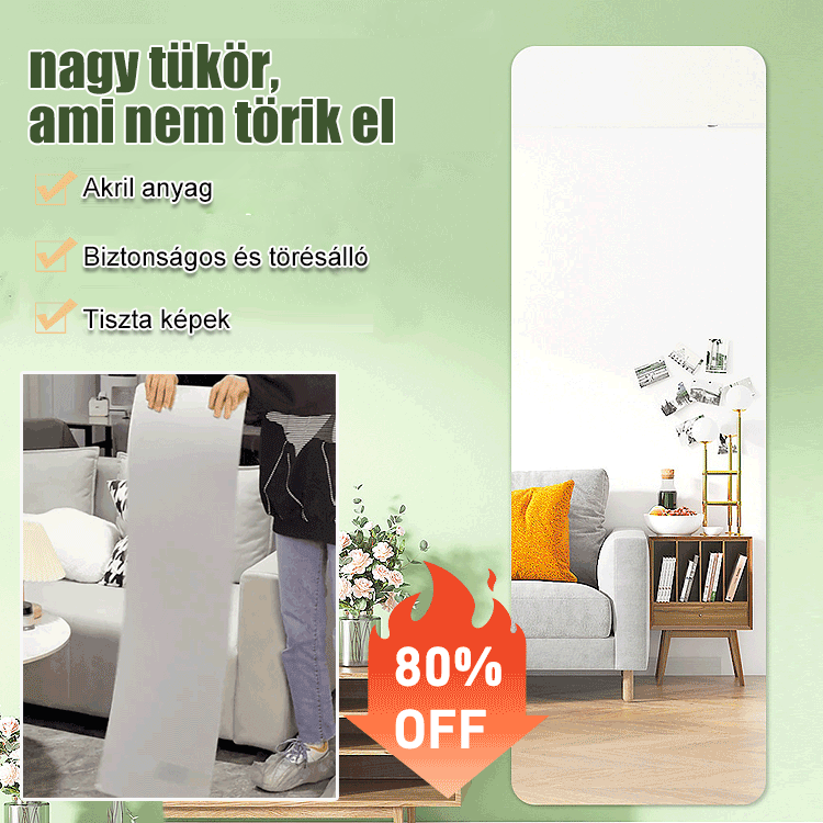 JS egyrészes akril puha testű tükör matrica