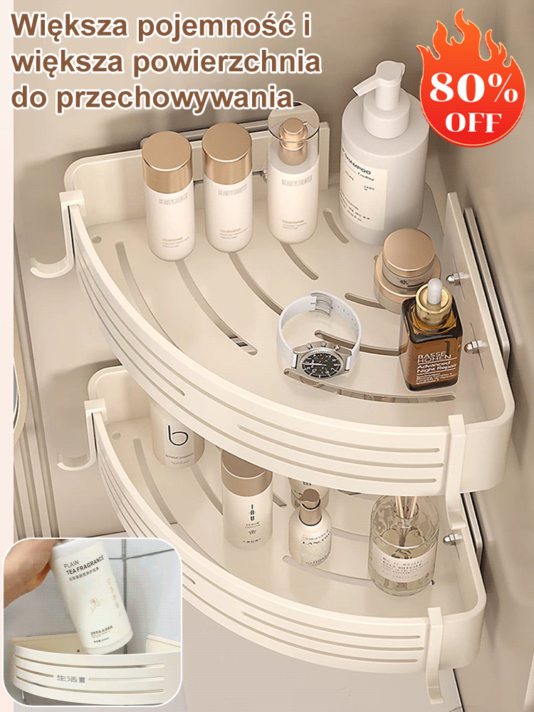 Cream Ins Style】 Półka trójkątna bez dziurkowania