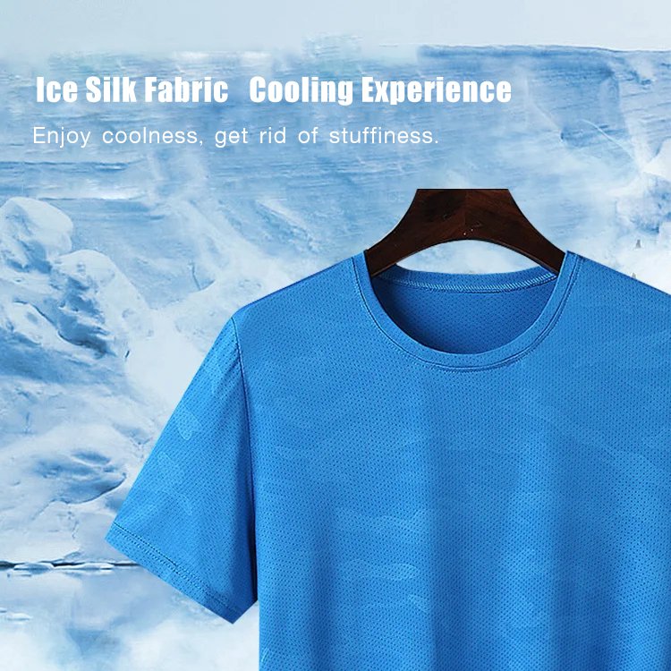 Elastic Ice Silk Cooling T-shirt