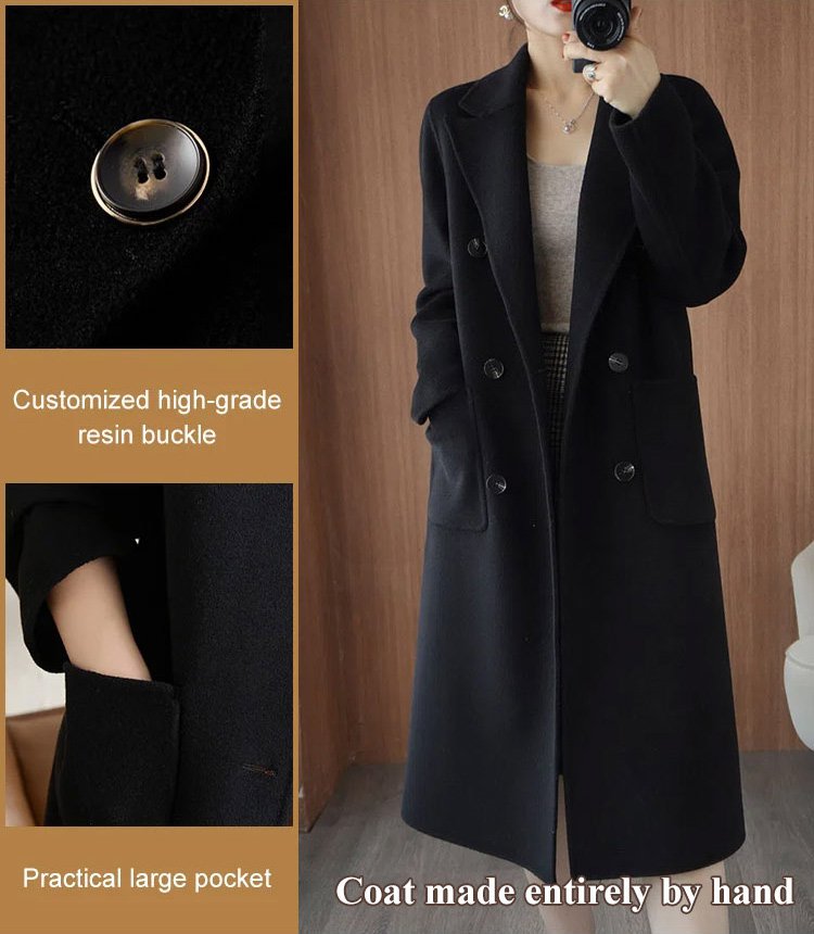 Mid-length woolen coat