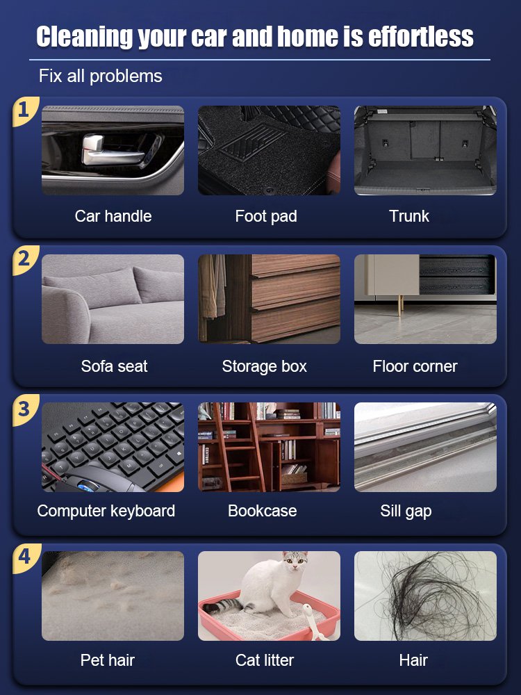 Multifunctional portable car vacuum cleaner