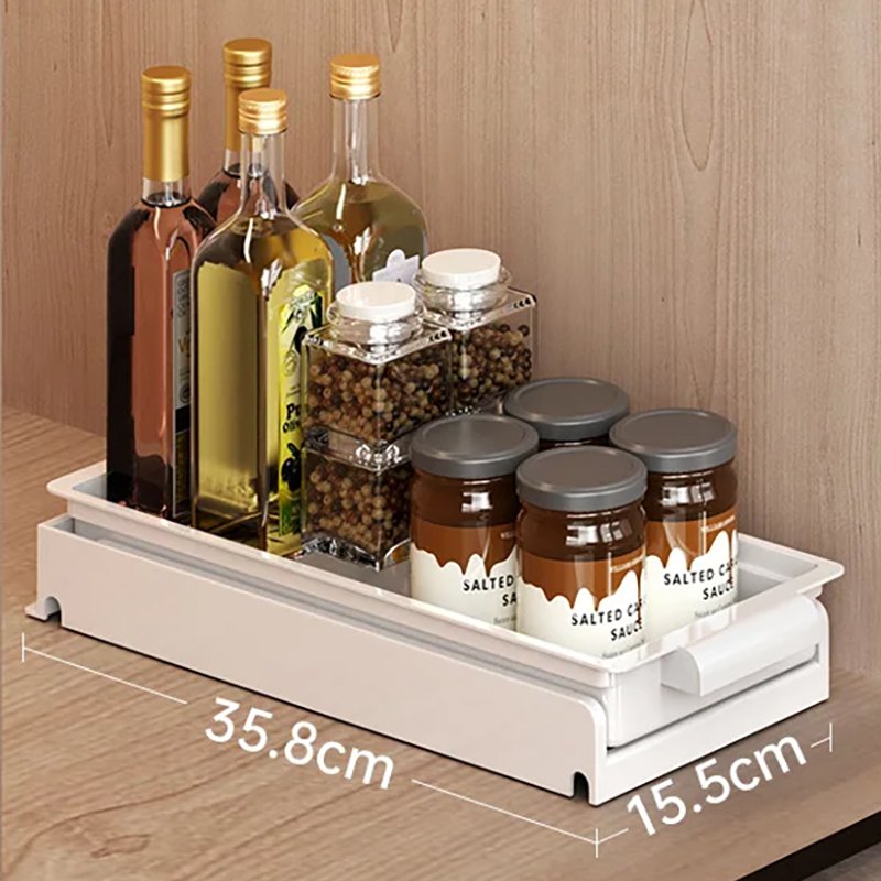 【ホワイト1段】調味料収納