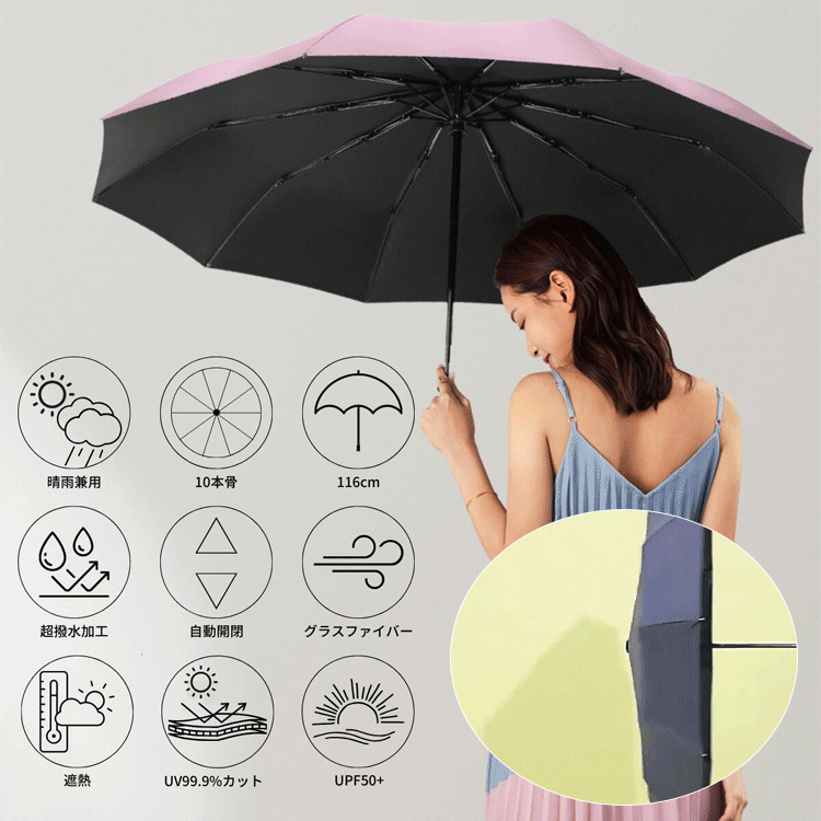 12骨の晴雨兼用傘