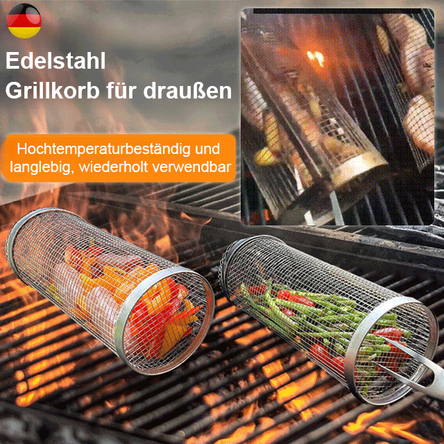 Runder, tragbarer, multifunktionaler und leicht zu reinigender Grill