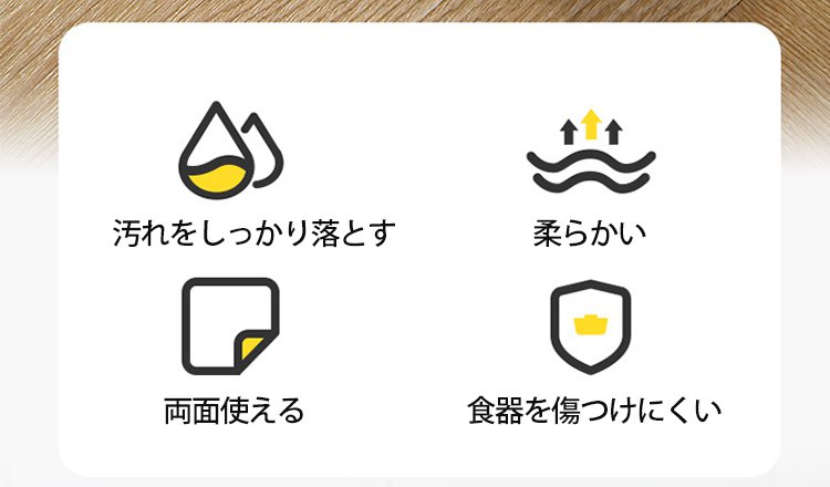 頑固な汚れも落とすスポンジのアップ画像