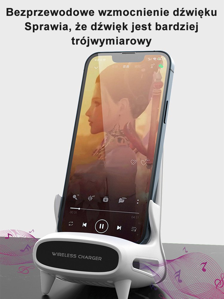 bezprzewodowy uchwyt do szybkiego ładowania telefonu komórkowego