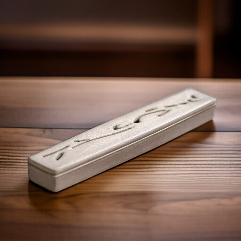 仏壇用のシンプルな陶器香炉の正面画像