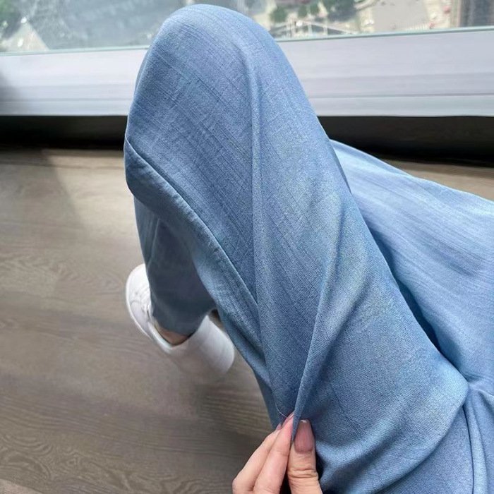 天絲窄版涼涼寬褲