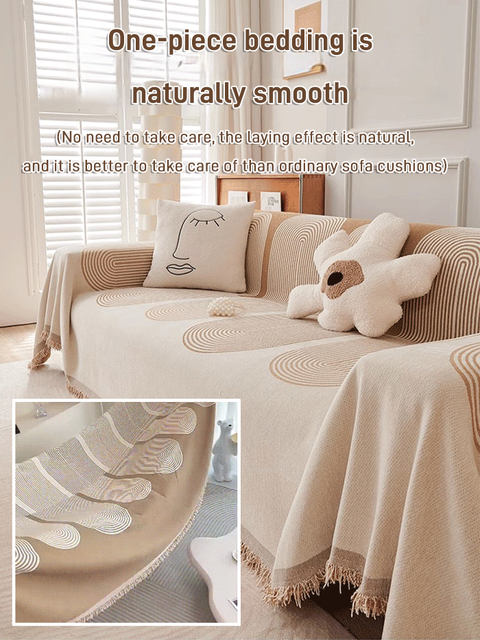 Double sided chenille sofa cover