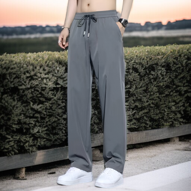 薄手速乾素材のメンズパンツ生地拡大