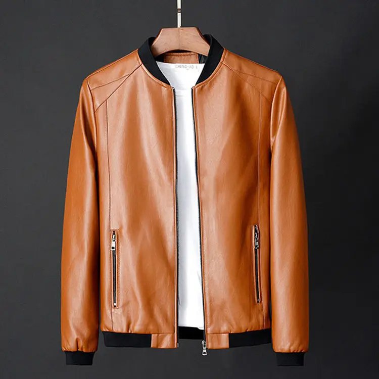 캐주얼 남성 가죽 자켓