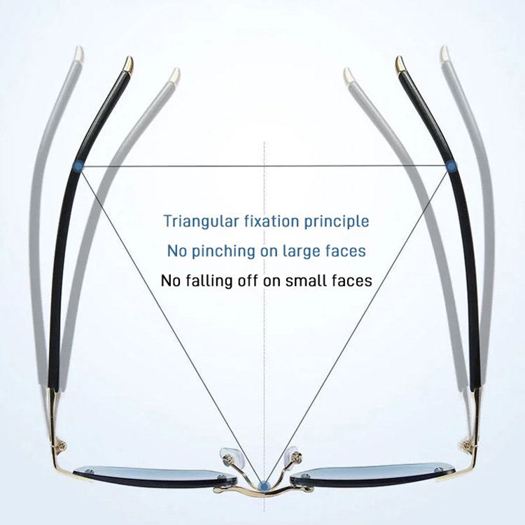 Diamond Frameless Fashion Reading Glasses