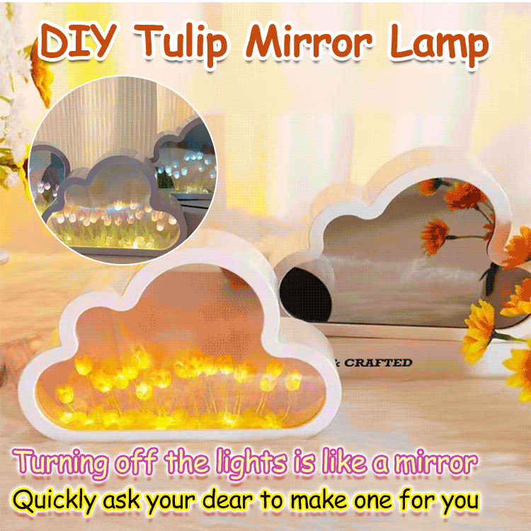 Cloud Tulip Mirror Night Light