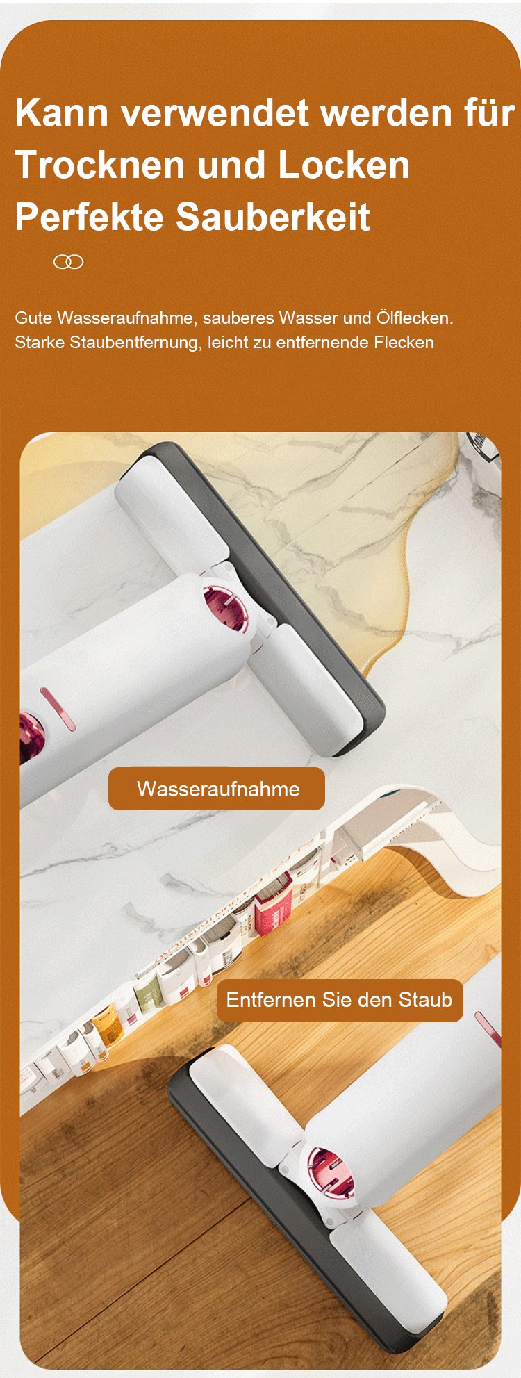 Der kleine Mopp in moderner Küche