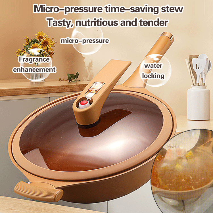 Pottery clay non-stick micro pressure cooker