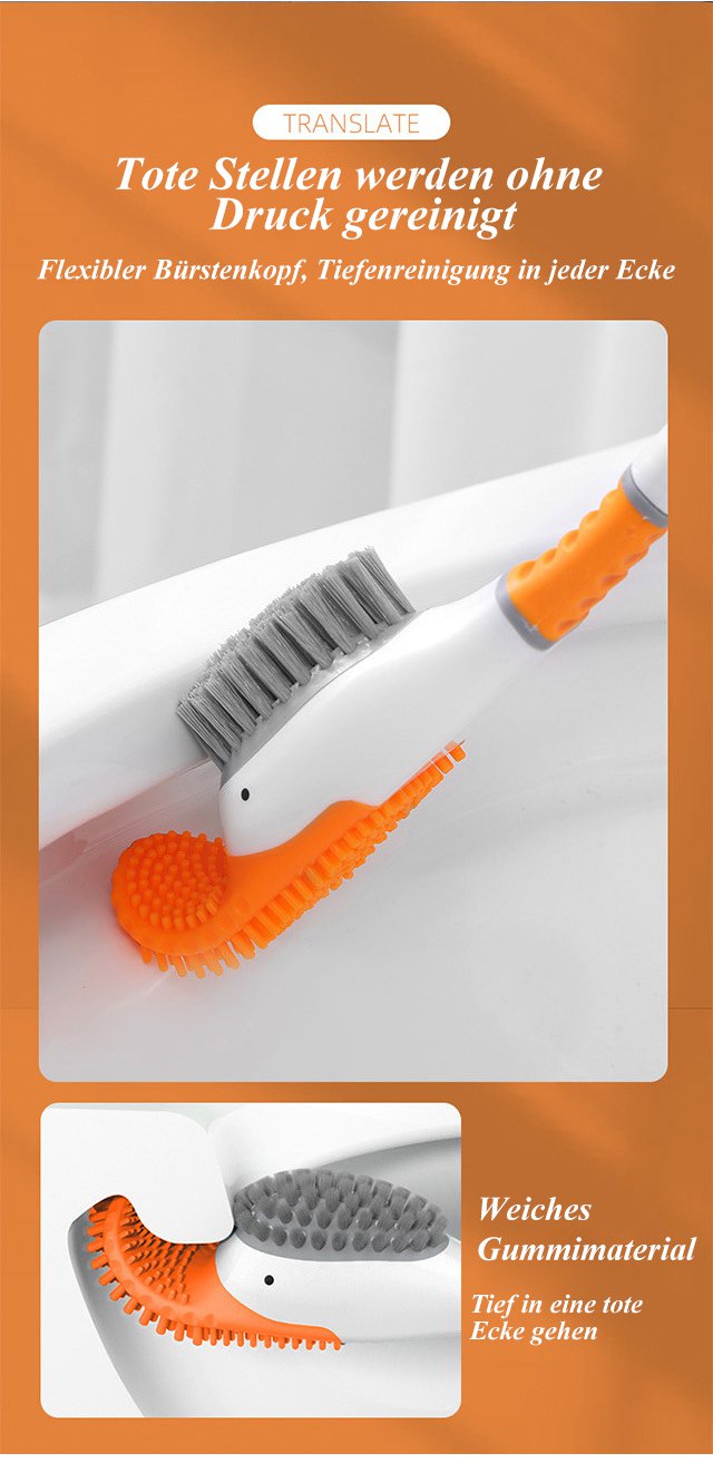Platzsparende WC-Bürste für Badezimmer