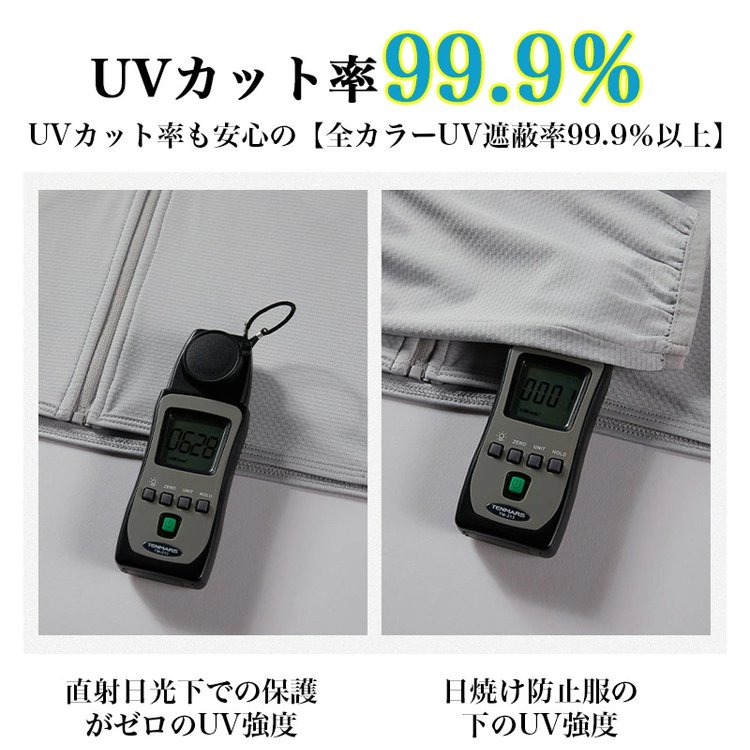 【50倍日焼け止め】男女兼用の薄手の日焼け止めパーカー