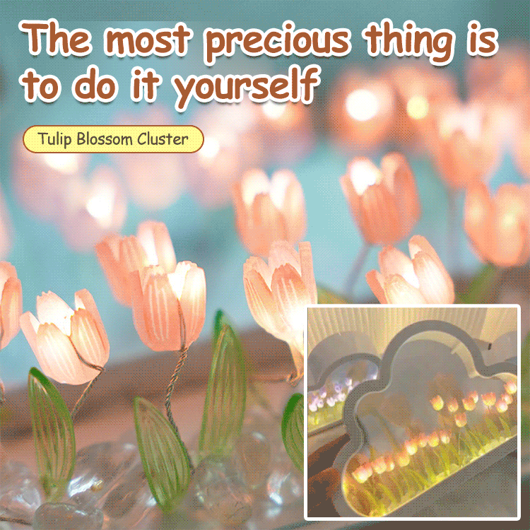 Cloud Tulip Mirror Night Light