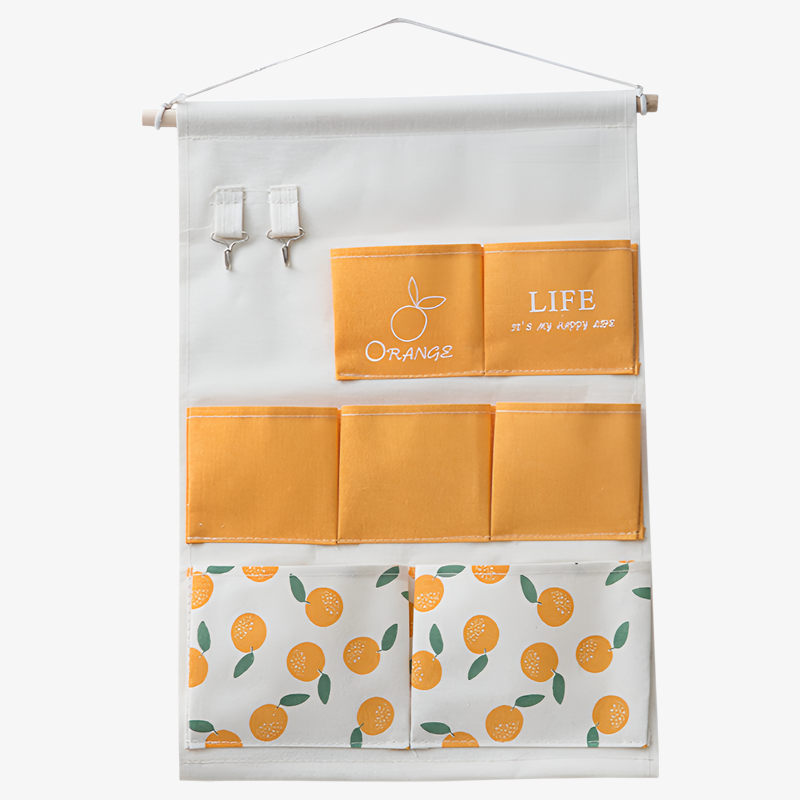 布製壁掛け収納バッグの全体画像