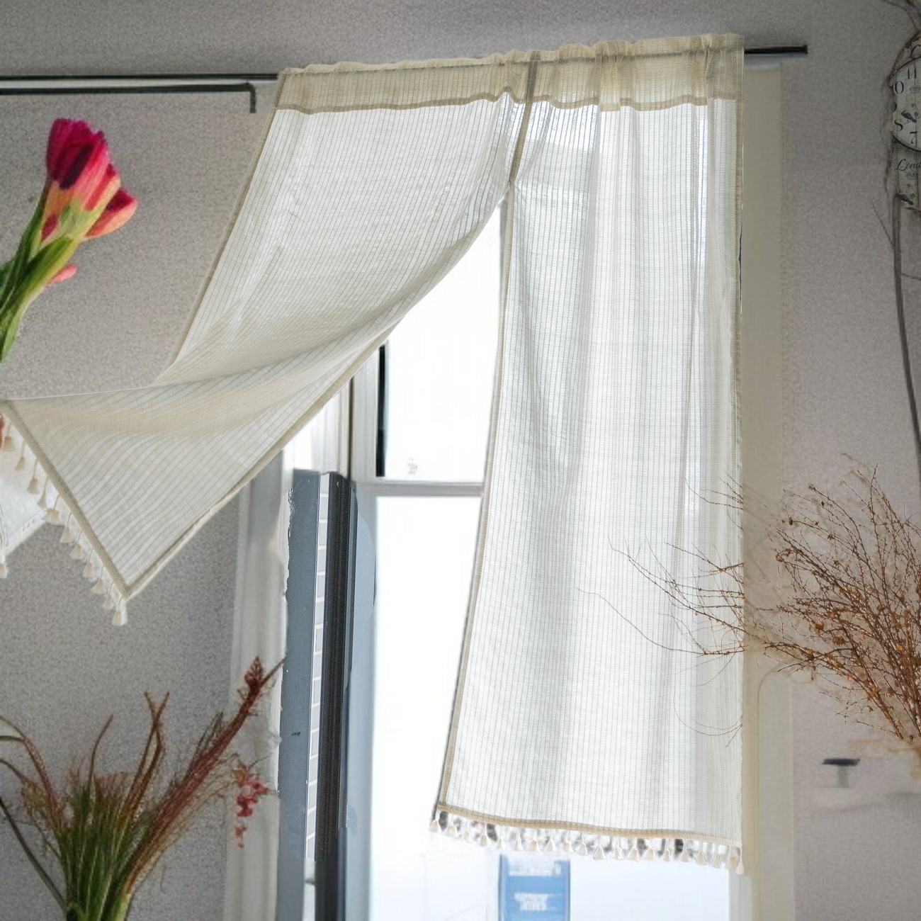 주방 공간 분리용 반커튼