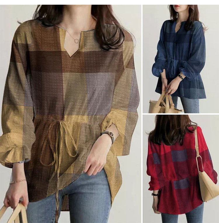 上品なデザインのパフ袖ブラウス