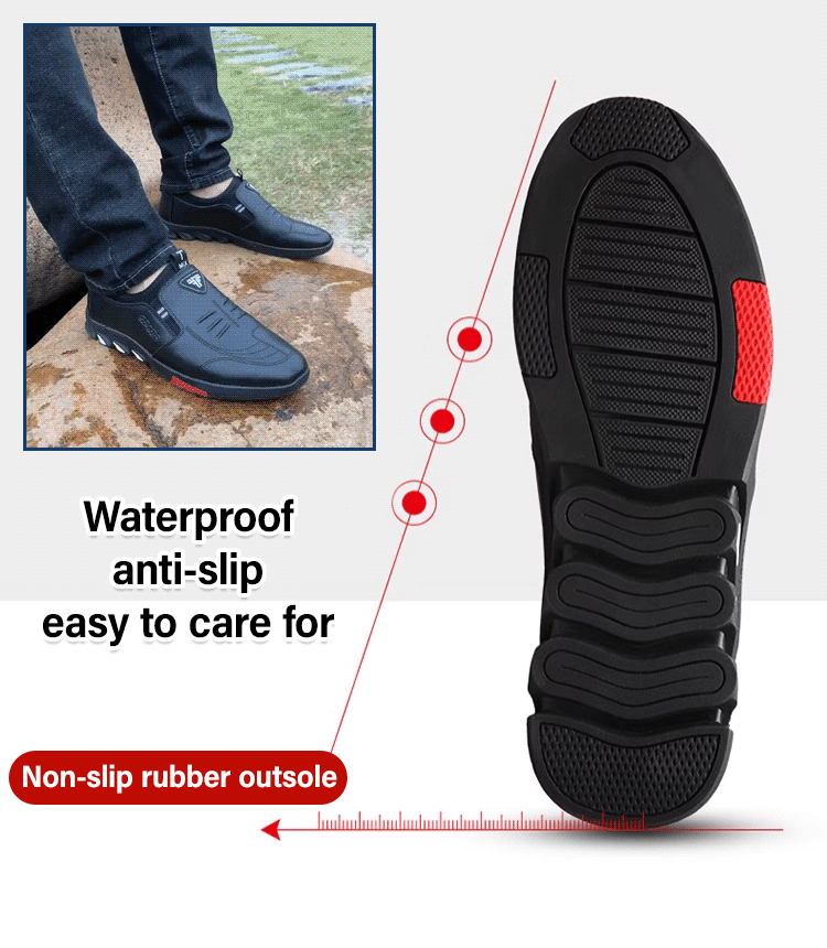 Casual men's leather shoes