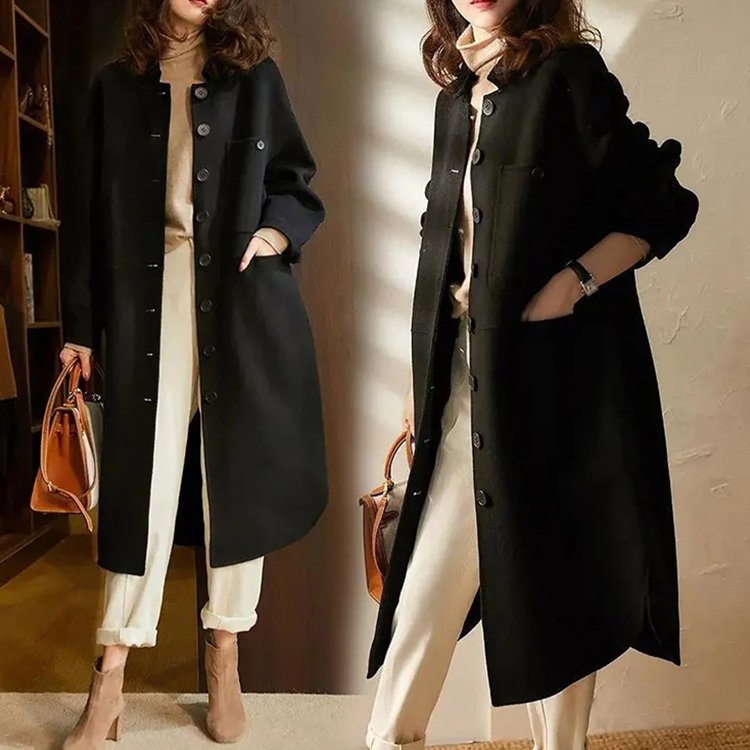 Autumn and winter new shirt style temperament tweed jacket