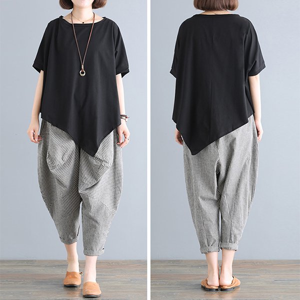 박시 티 와 하렘 팬츠 세트