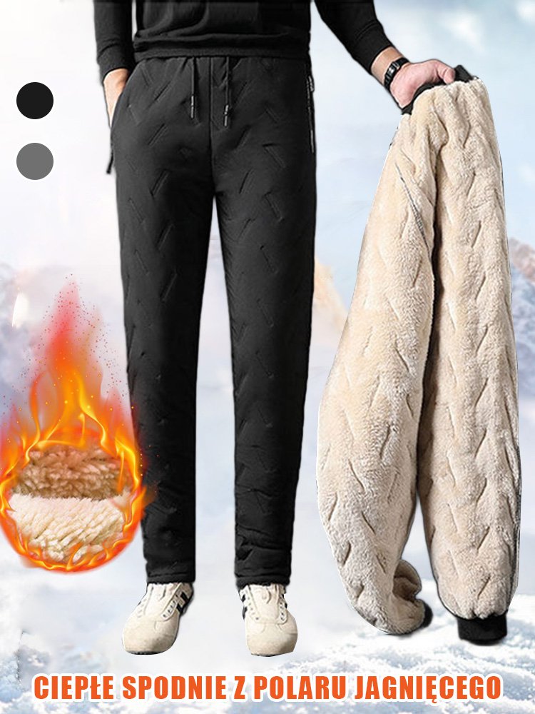 Ciepłe spodnie z polaru jagnięcego