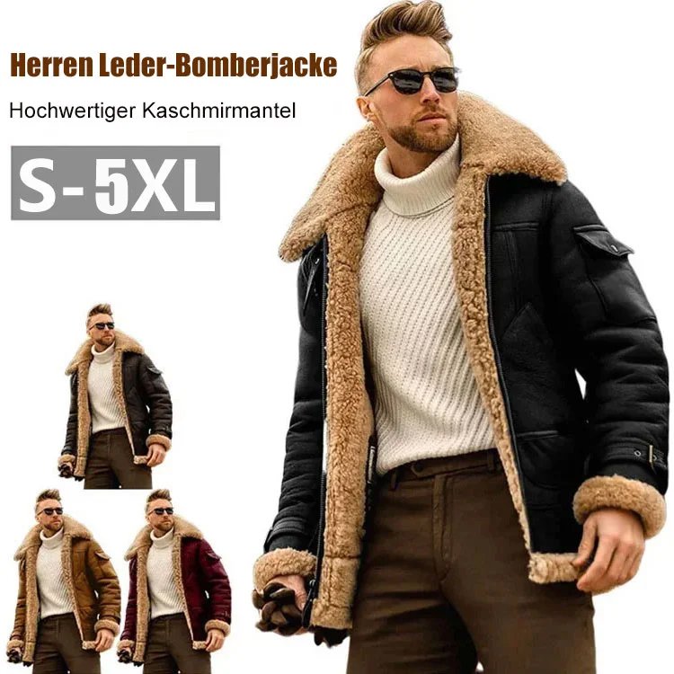Herren Leder-Bomberjacke
