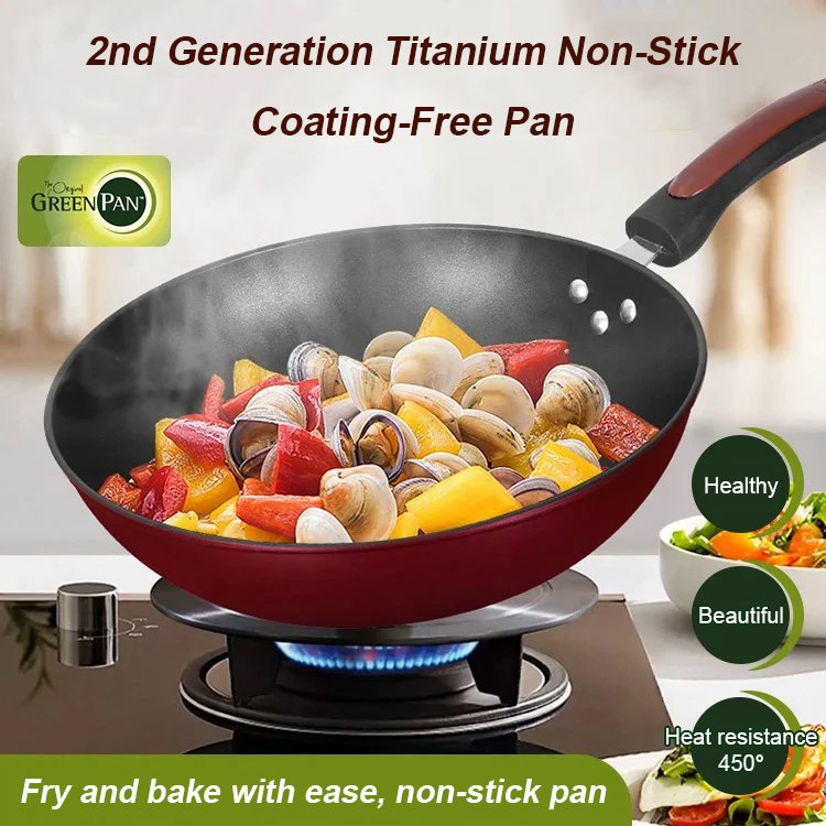 2nd Generation Titanium Non-Stick Coating-Free Pan
