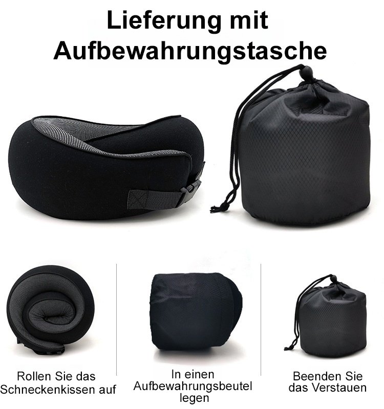 U-förmiges verstaubares Reisekissen aus Memory Foam