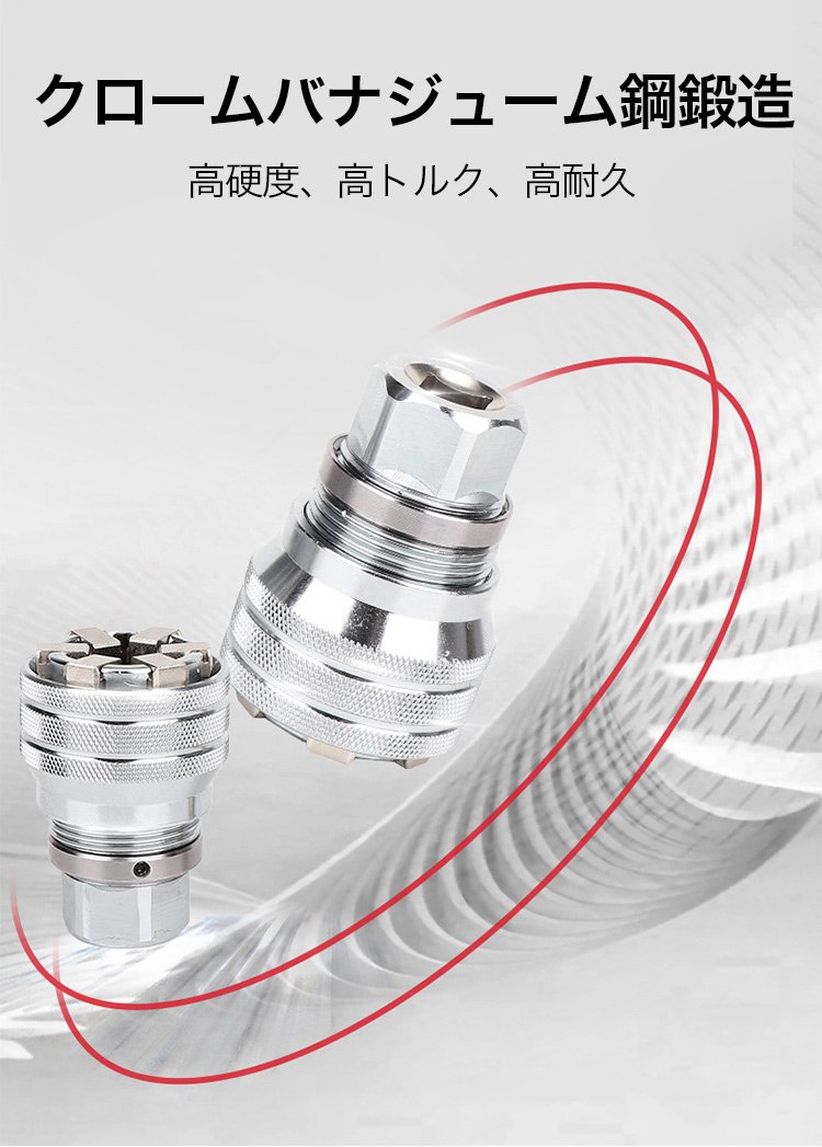 高品質素材の調節可能ソケットレンチ