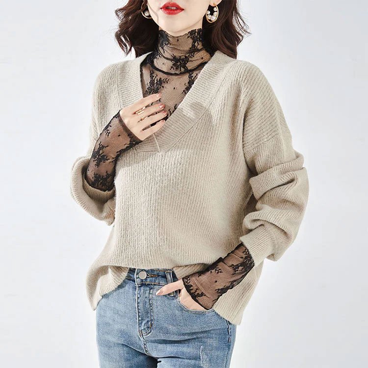 레이스 블라우스