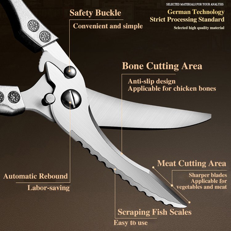 [Super sharp] Multifunctional stainless steel scissors