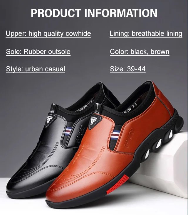 Casual men's leather shoes