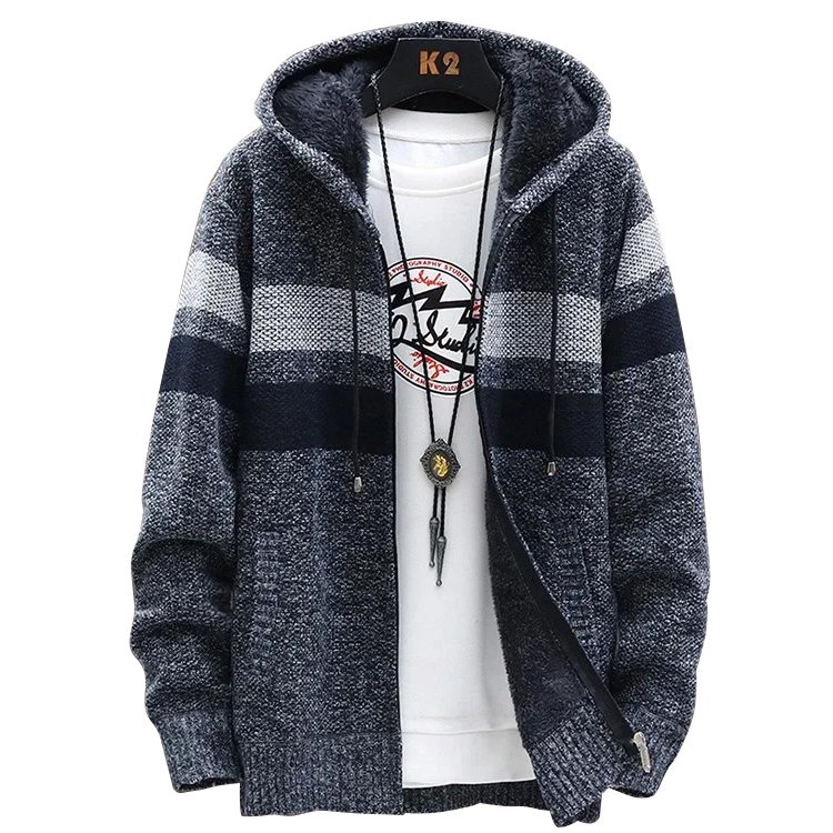 캐주얼 남성 울 기모 가디건