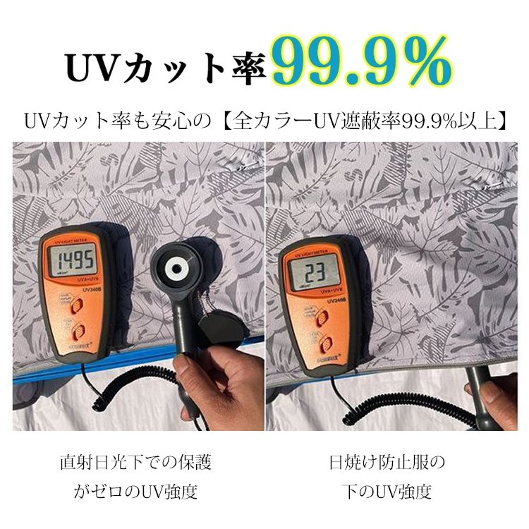軽量な顔面カバー型UVカットパーカー