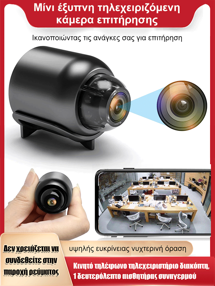 υπερμικρή έξυπνη κάμερα WiFi