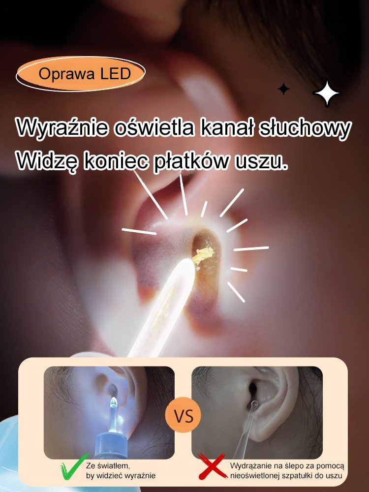 Elektryczny odciągacz woskowiny usznejOdciągacz woskowiny usznej