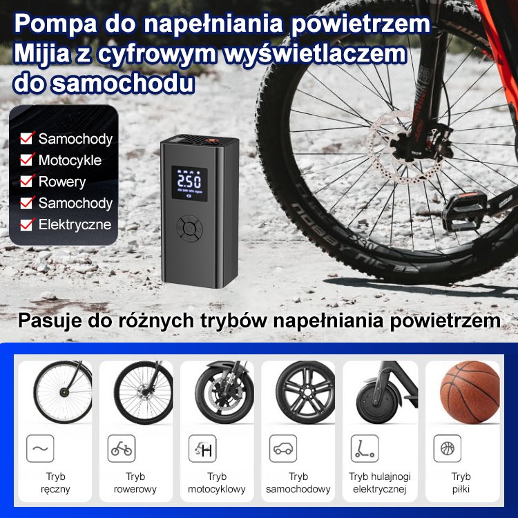 Cyfrowa pompka samochodowa Mijia
