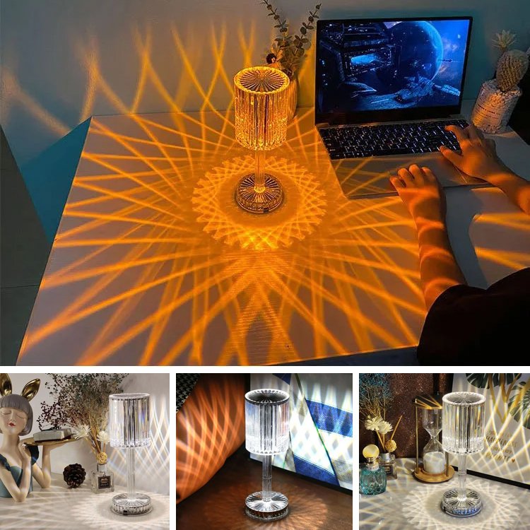 Romantikus hangulatú kristály lámpa