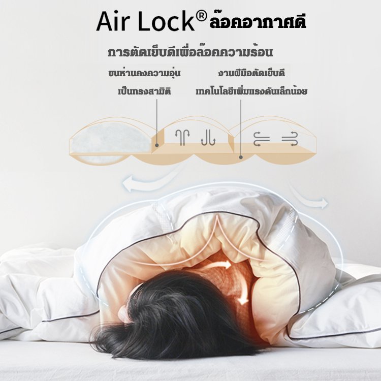 ผ้านวมขนห่านสีขาว 95%