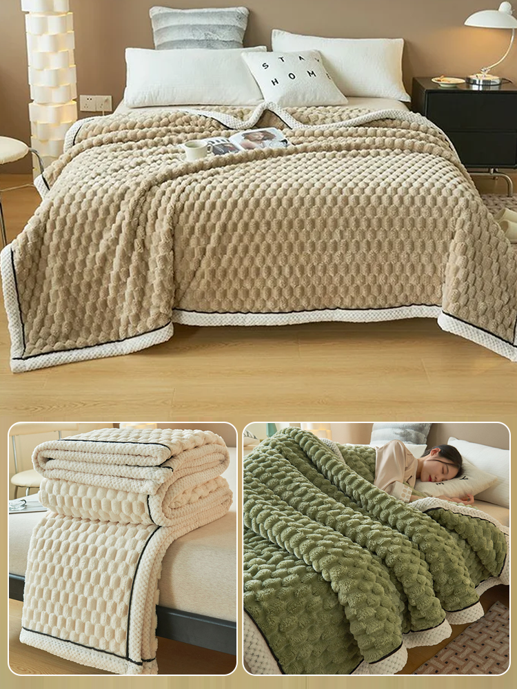 بطانية مزدوجة الوجه من القماش المخملي الدافئ