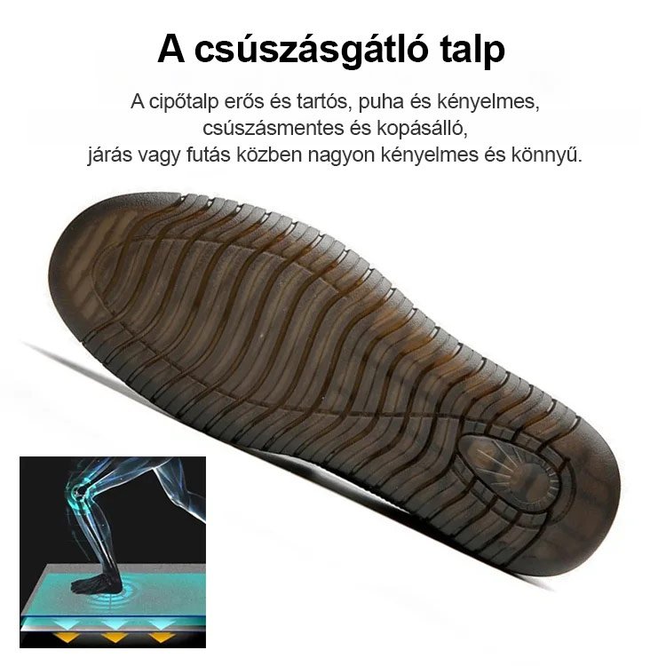 Bőr lágy talpú slip-on cipő