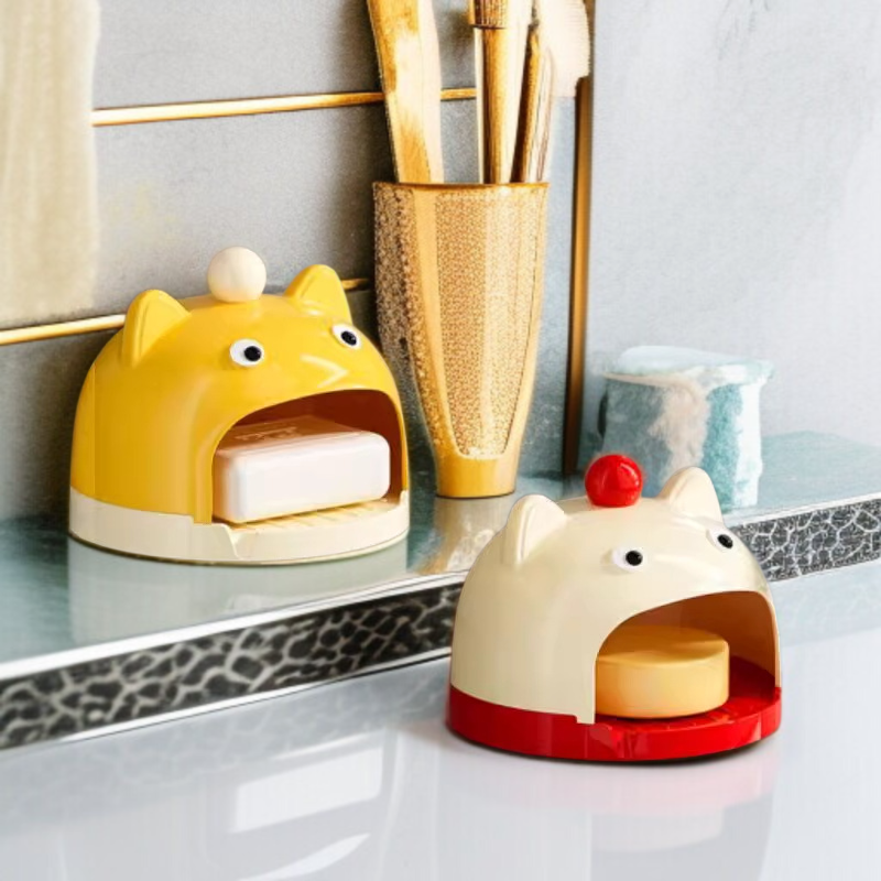 귀여운 빅입 가정용 비누통 욕실 수납 선반