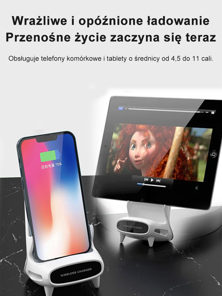 bezprzewodowy uchwyt do szybkiego ładowania telefonu komórkowego